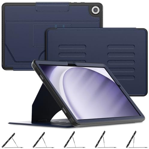 HXCASEAC Schutzhülle für Samsung Galaxy Tab A9+ Plus 27,9 cm (11 Zoll), Multi-Winkel-Magnetständer, Kartenfächer, starke Magnete, unterstützt den Kühlschrank (SM-X210 / SM-X216 / SM-X218) A9+