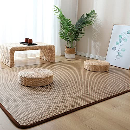 FUYAO Japanische Tatami-Bodenmatte, natürliches Rattan, rutschfest, atmungsaktiv, Sommer, faltbar, für den Innenbereich, für Wohnzimmer, Schlafzimmer, Krabbelspiel