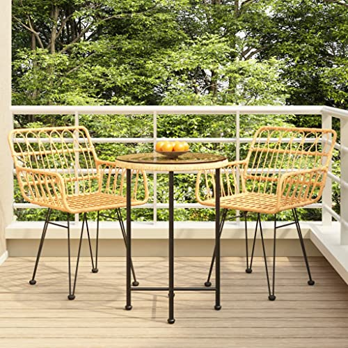 DYRJDJWIDHW Outdoor Kissen,gartenliege wetterfest,paletten,3-TLG. Garten-Essgruppe Poly RattanGeeignet für Garten, Swimmingpool, Wohnzimmer, Terrasse