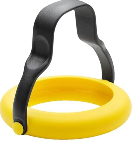 Yellow Egg Rings for Frying, Fried Egg Ring, Egg Frying Rings, Non-Stick Silicone Egg Ring, Heat-Resistant Pancake Rings Mold Round Egg Moulds for Frying Eggs Mcmuffin Crumpets, Cookware Accessories