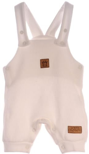 La Bortini Latzhose Hose mit Träger für Babys und Kinder Latzhose Baby 50 56 62 68 74 80 86 92 98 (DE/NL/SE/PL, Numerisch, 62, 68, creme)