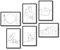 MJ-GRAPHICS® Poster Set Küche Wanddeko One Line Art Bilder Küche minimalistisch Bild Küche, Küchenbilder Deko, Wanddeko Küche Boho Poster Küche, 6xA4 Küchen Bilder Wandbild Küche - ohne Rahmen