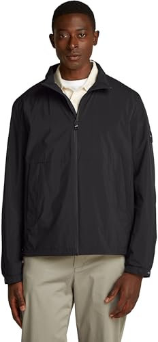 Tommy Hilfiger Herren Blouson Jacke Branded mit Reißverschluss, Schwarz (Black), XS