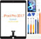 Ersatz-Display für iPad Pro 10.5 2017, Touchscreen für iPad Air 3, Touchscreen-Digitizer für iPad A1701, A1709, A2153, A2123, Glas mit Reparaturwerkzeugen (Schwarz, ohne Home-Taste, kein LCD)
