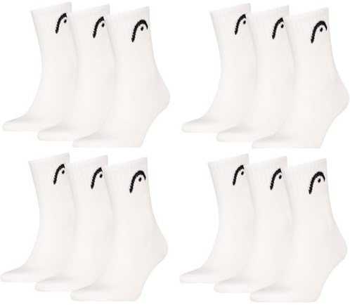 HEAD Herren Unisex Short Crew Sportsocken 12er Pack