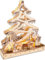 BRUBAKER 3D Lichterbogen - LED Schwibbogen - Tannenbaum Wald - Weihnachtsbeleuchtung aus Holz Natur - 34 x 28 x 9 cm - Handbemalte Figuren - Weihnachtsdeko für Tisch & Fenster
