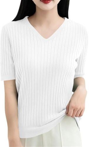 Pull Femme sous Pull Col Roulé Femme Pull Oversize Femme Pull Moche Noël Femme Vêtements Femme Chic Pull Grande Taille Cachemire Femme Col V Sweat Long Femme Et Ventes Flash Blanc XL