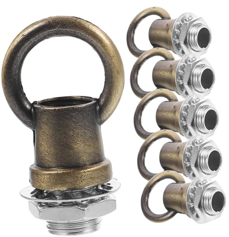 Artibetter Ganci da Soffitto M10 Fino a 50kg in Lega di Zinco e Ferro 6 Pezzi Anelli Resistenti per Appendere Lampade Soluzione Versatile per Lampadari per Illuminazione