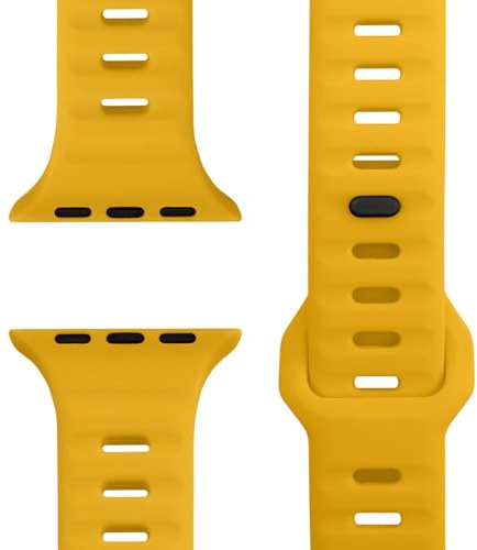 NALIA Motion Silikon Armband für Apple Watch 38/40/41/42mm, Sonnengelb | 38mm/40/41/42 Serie 10