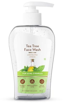 Te.a tree oil control face wash for oily and sensitive skin that reduces excess oil, controls acne and pimples, and is suitable for both men and women | 250 ml (Pack Of 1)