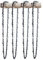 SECURA 4 Chaînes compatible avec Greenworks GD40CS18 Tronçonneuse avec 40cm 3/8LP 56M 1,1mm