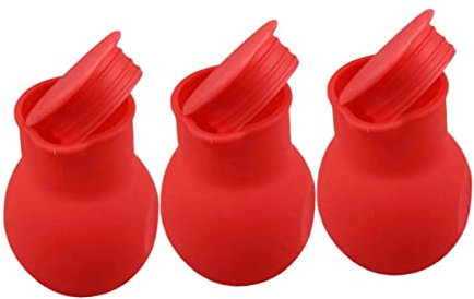 HOLIDYOYO Roter Silikon Schokoladen Schmelztopf mit Deckel 3 Stück