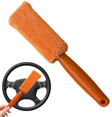 Shurzzesj Auto-Radbürste – Felgenreinigungsbürsten – weiches Mikrofaser-Design, rutschfestes Schrubben, schnelltrocknender Schrubber für Cabrio-Verdeck-Wartung, Motorradkette,