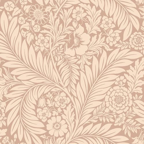 World of Wallpaper Florence Leaf Floral Wallpaper Blush Pink 728 - Living Room, Lounge, Bedroom, Hallway, Feature Wall Wallpaper