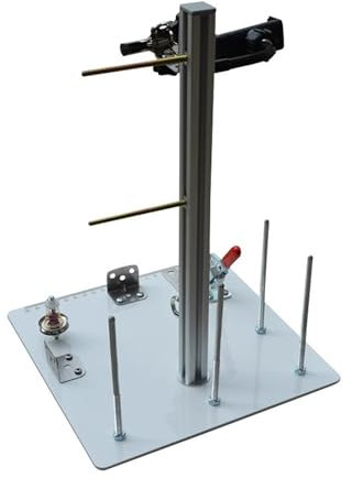 Banco de trabajo hecho a mano con marco de cuerda trenzada con borlas, herramienta for trenzar y anudar collar de cadena de cuerda manual para profesionales y aficionados al bricolaje