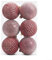 8 cm Weihnachtsschmuck-Kollektion, 12 Pailletten-Kugeln für Urlaubsdekoration (Roségold)