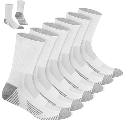 NAVYSPORT Men's Cotton Sports Socks, Pack of 6 Pairs