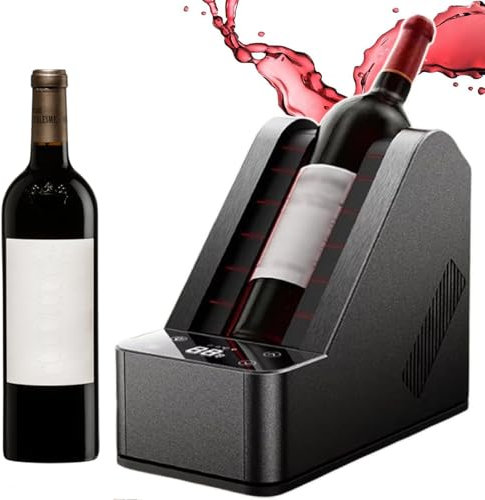 750ml Wine Chiller, Portable Wine Cooler, Wine & Champagne Chillers for Bottles, 0℃-20℃ Single Bottle Cooler, Touch Screen Control, for Bottle Champagne Gift for Wine Lover