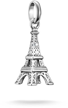 Thomas Sabo Charm pendant Eiffel Tower Connect silver Recycled 925 Silver, Blackened