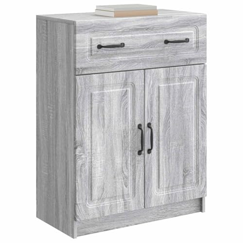 vidaXL Sideboard Graues Sonoma 66 x 34,5 x 87 cm Holzwerkstoff, Wohnzimmer Sideboard, rechteckige Aufbewahrung, modernes Design, platzsparendes Möbelstück, vielseitige Deko