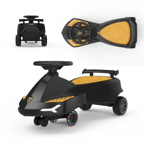 Rutschauto für Kinder ab 3 Jahren, TwistCar Wiggle Car Wackelauto Rutschfahrzeug mit Leuchtrollen, Musik & Stauraum, BPA frei, 2-Sitzer bis 100 kg