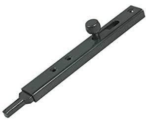 Catenaccio di chiusura per porte profilato da avvitare con punta rotonda ART. 11/A IBFM in acciaio verniciato plastificato nero MM. 500