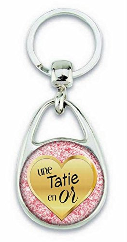 Angora Porte clés 'Une tatie en Or'