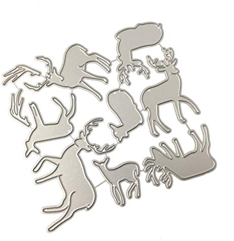 ECMQS Weihnachten Hirsch Stanzmaschine Stanzschablone, Scrapbooking Prägeschablonen Stanzformen Schablonen, Für DIY Scrapbooking Album, Schneiden Schablonen Papier Karten Sammelalbum Dekor