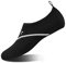 HMIYA Badeschuhe Strandschuhe Wasserschuhe Aquaschuhe Schwimmschuhe Surfschuhe Barfuß Schuhe für Damen Herren(Schwarz Xb,46-47 EU)