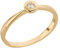 Ardeo Aurum Damenring aus 585 Gold Gelbgold mit 0,07 ct Diamant Brillant Solitär-Ring Zargenfassung Verlobungsring