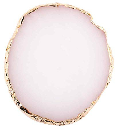 Bodhi200 Plateau à bijoux en résine vintage pour bijoux, bagues, boucles d'oreilles, décoration de bureau, support de plat, présentoir à bijoux, blanc