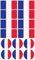 Haberdashery Online 28 Pegatinas de la Bandera de Francia. Stickers para Bicicletas, Motos, Accesorios (Francia)