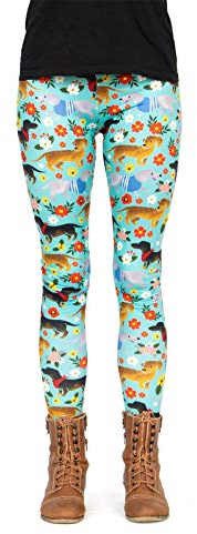 cosey - Dackel-Line Leggings (Einheitsgröße) - (Dackel)