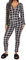 Damen One Piece Onsie Print Nachtwäsche Ugly Christmas Pyjamas Jumpsuit Rompers Clubwear Nightwear (schwarzes Plaid, M)