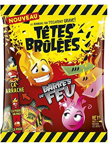 Epicerie TETES BRULEES - Bonbon Barre De Feu 200G - le Lot De 4