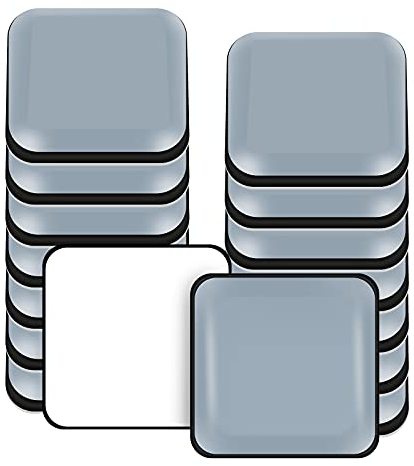 VABNEER Möbelgleiter selbstklebend, 16 Stück PTFE Teflongleiter für schwere Möbel und Stühle, Eckige Möbelschieber mit 40x40mm für Teppich, Laminat, Parkett & Fliesen