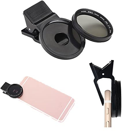Fututech 37 mm CPL-Objektivfilter mit Clip für Handy, iPhone, Huawei, Xiaomi, Samsung, Android-Smartphone, hohe Stabilität, hohe Übertragung, kratzfest