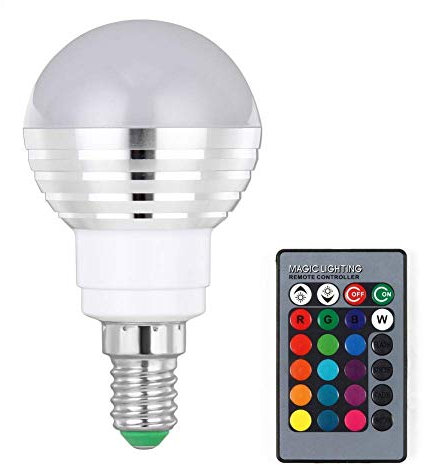 Ruankenshop Bombillas Bajo Consumo Bombilla Retro Bombilla Led Bombillas Led Bombilla Led Colores con Mando para Techo Luces De Navidad Al Aire Libre Patio Bar e14