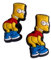 2 Bart Simpson Mooning Shoe Charms For Crocs & Jibbitz Wristbands.