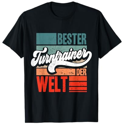 Bester TurnTrainer Der Welt Lustiges Turnen Retro T-Shirt