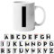 Design Letters Coffee Cup - Available in A-Z | Initial Mug with Alphabet | Ceramic Coffee Mugs for Women, Men | Letter I Mug | White
