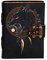 CORIUM ARTIFEX Black Wolf Leder-Tagebuch für Damen und Herren, 200 Seiten, antikes handgefertigtes Bütten-Rand, Vintage-Papier, verwendet als Skizzenbuch, Zeichnen und Schreiben (12,7 x 17,8 cm)