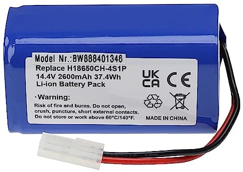 vhbw batteria compatibile con Xiaomi Mijia G1, Mi Robot Vacuum Mop aspirapolvere (2600mAh, 14,4V, Li-Ion)