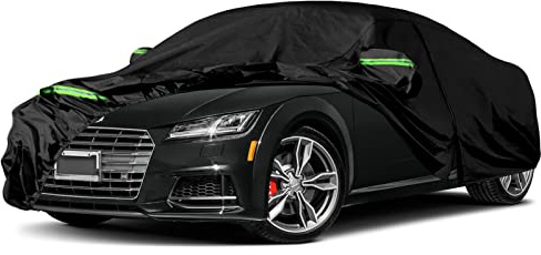 wasserdichte Autoabdeckung Ersatz für 2006–2023 Audi TT/TTS, 6 Schichten Allwetter-Autoabdeckung mit Reißverschlusstür & winddichten Bändern für Schnee, Regen, Staub, Hagelschutz (TT)
