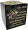 OnlineStreet Schwarze Grabvase, Behälter mit Deckel, dichter abnehmbarer Deckel, kleine Löcher auf der Oberseite der Vase, Grabvase, Behälter für Blumen (schwarz und gold, Großvater) (‎DF18112A)