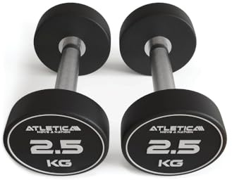 Atletica Polyurethan Rundhanteln Paar, 2 x 12,5 kg