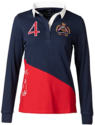 Rydale Ladies Rugby Shirt Women’s Long Sleeve Polo Shirt 100% Cotton Country Embroidered