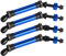 4Pcs 1:10 RC Car Antriebswelle CVD Universal Achsen Kompatibel mit Traxxas Slash/Rustler/Stampede/Hoss VXL 4X4 4WD RC Autos-Blau