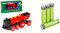 BRIO World Mighty Red Action Locomotive Battery Powered Toy Train for Kids Age 3 Years Up - Compatible with Most Railway & Amazon Basics AAA Rechargeable Batteries, Pre-charged - Pack of 4