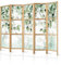 murando - Paravent Innen Raumteiler Holz Blätter 225x172 cm 5-teilig Japanische Trennwand Raumtrenner Room Divider Mobiler Sichtschutz Spanische Wand Raum Abtrennung grüne Botanik b-C-0876-bh-a